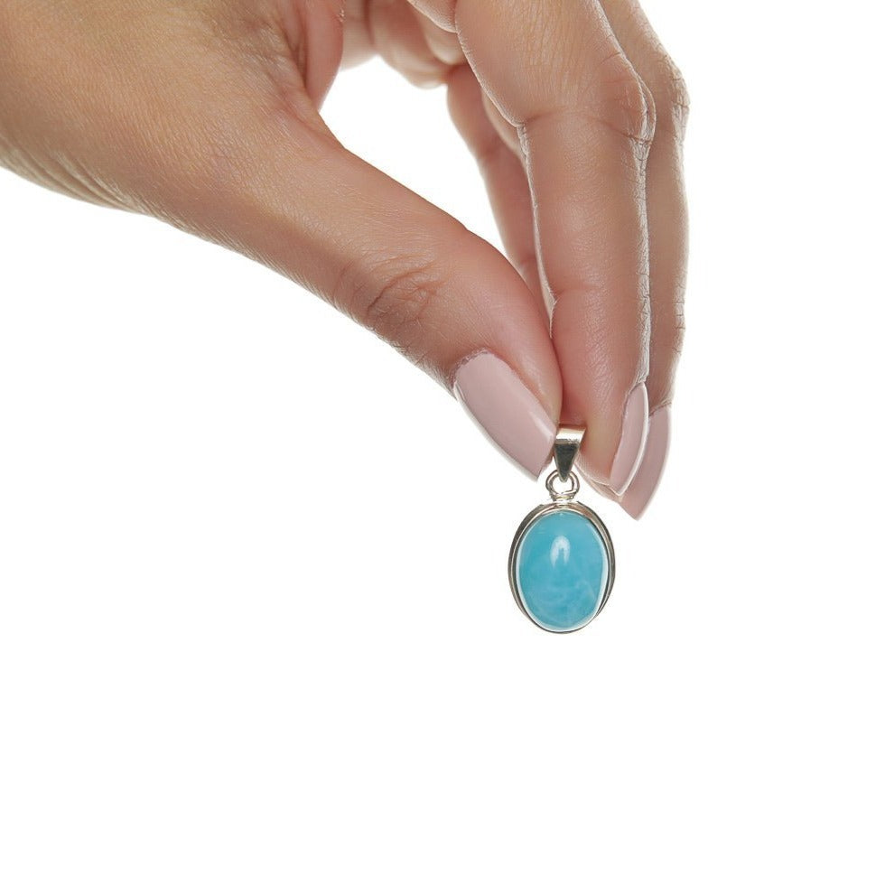 Larimar Gold Pendant, Krishna