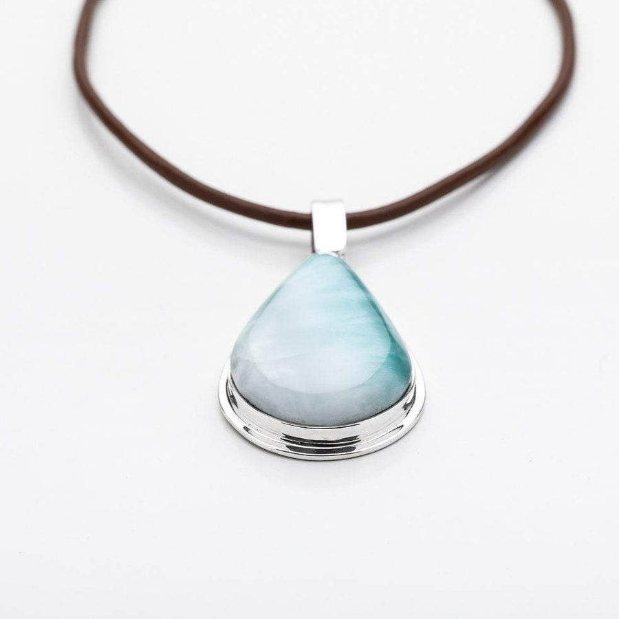 Larimar Heart Pendant, CLOUD XXVII