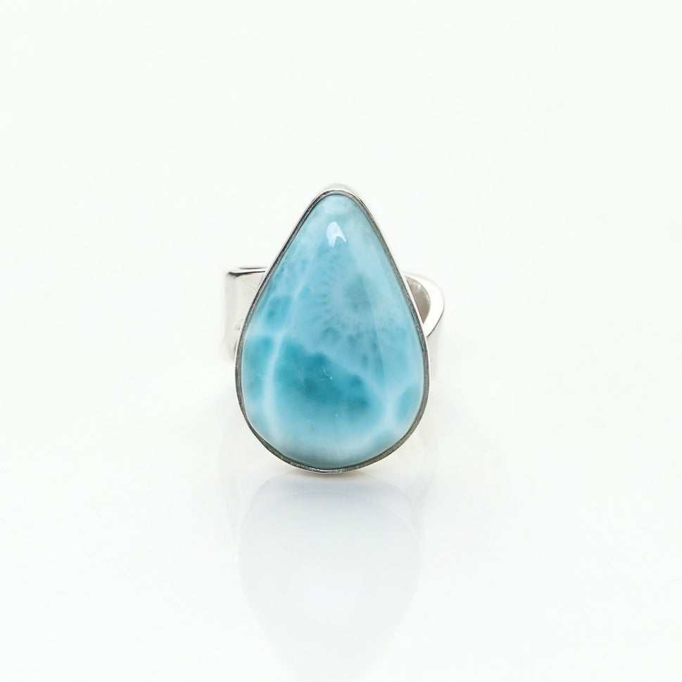 Teardrop Larimar Ring, Jessie