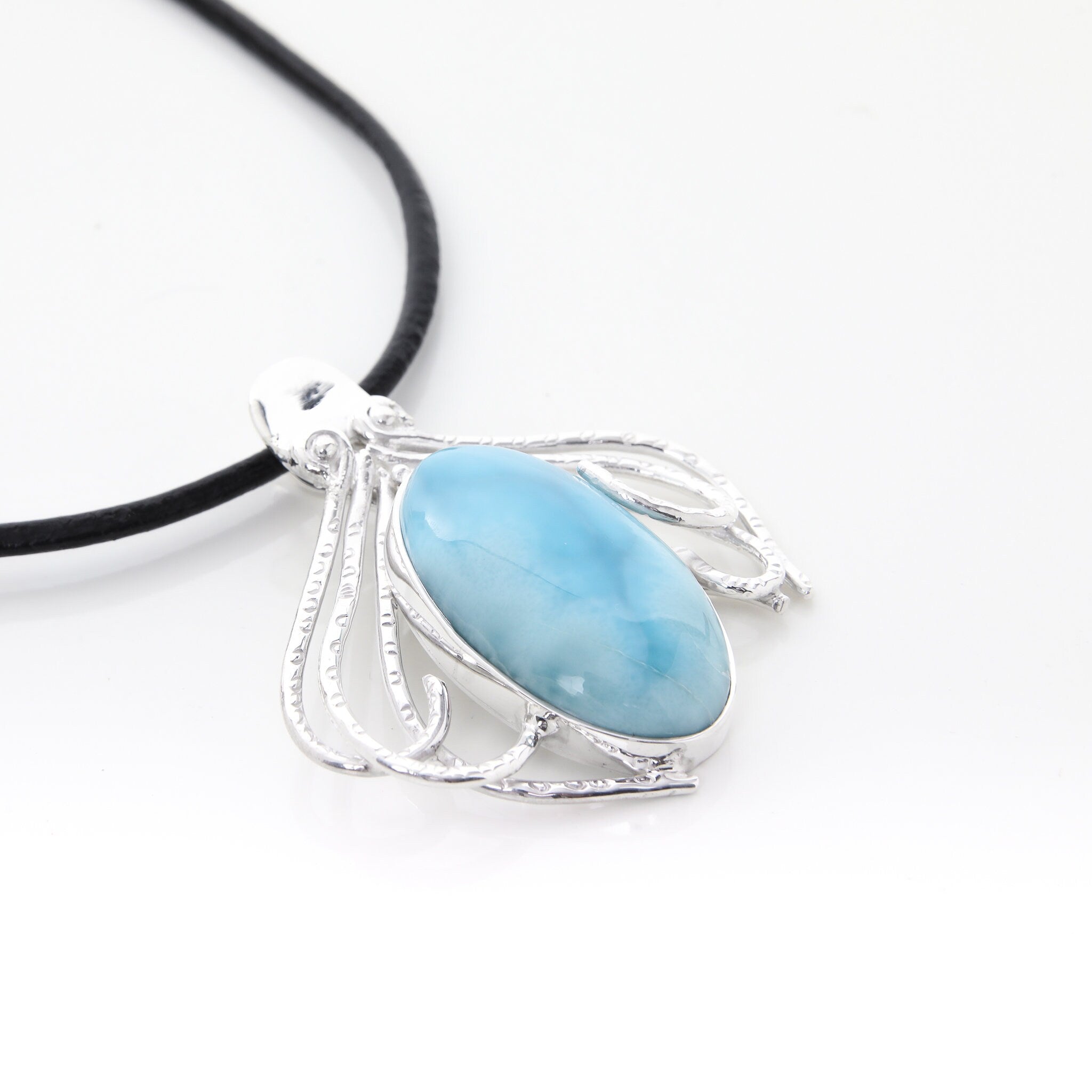 Larimar octopus pendant discount