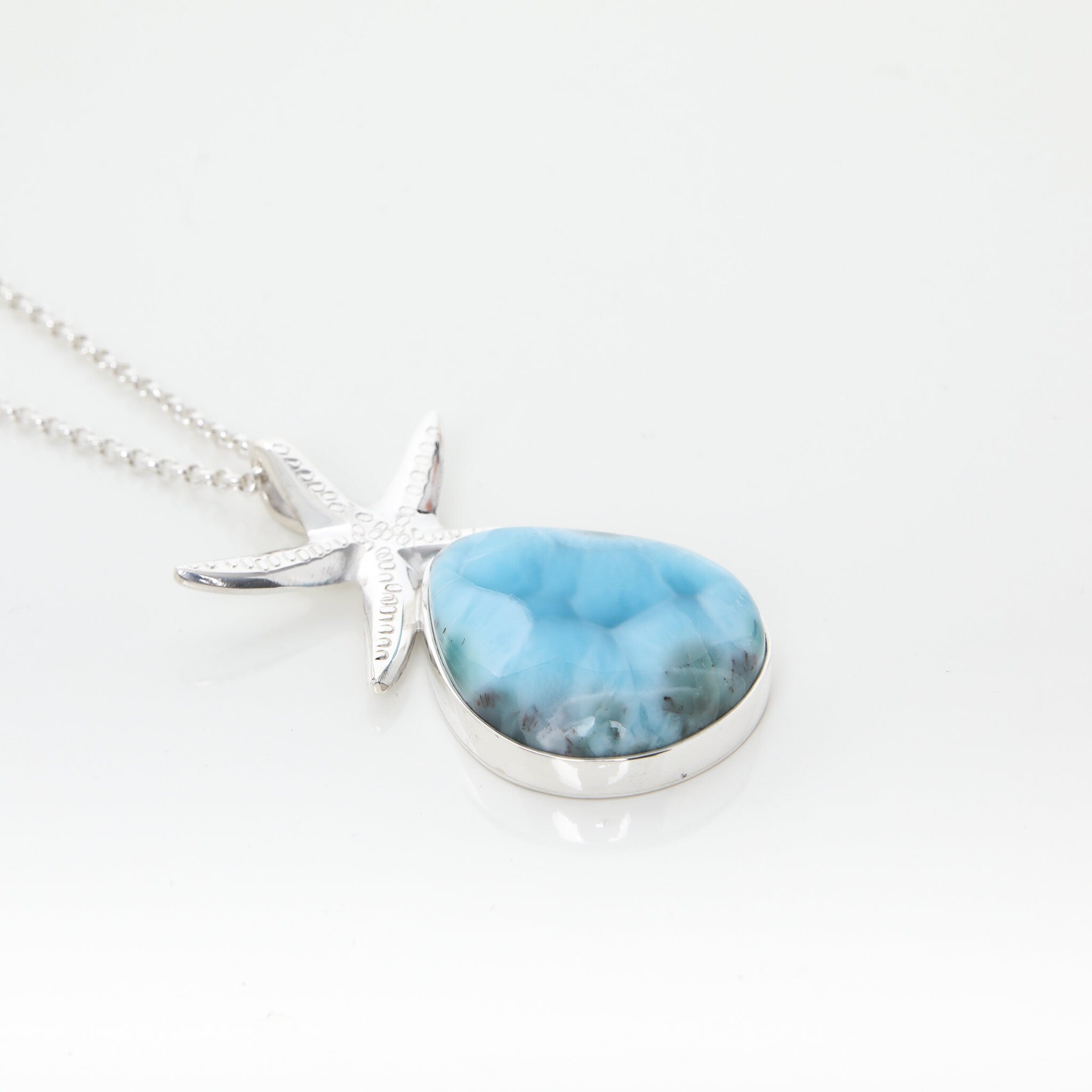 Larimar starfish pendant hotsell